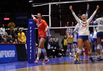 during the Gators' match against the Pitt Panthers during NCAA Regional Semifinals on Thursday, December 8, 2022 at UW Field House in Madison, Wis. / UAA Communications photo by Hannah White