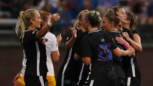 Florida celebrates Megan Higgenkamp's goal 230915