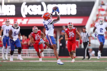 Markus Burke during the Gators' game against the Utah Utes on Thursday, August 31, 2023 at Rice-Eccles Stadium in Salt Lake City, Utah / UAA Communications photo by Molly Kaiser