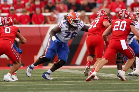 Damieon George Jr. during the Gators' game against the Utah Utes on Thursday, August 31, 2023 at Rice-Eccles Stadium in Salt Lake City, Utah / UAA Communications photo by Molly Kaiser