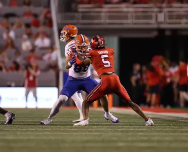 during the Gators' game against the Utah Utes on Thursday, August 31, 2023 at Rice-Eccles Stadium in Salt Lake City, Utah / UAA Communications photo by Maddie Washburn