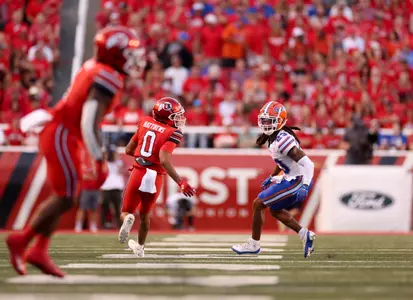 during the Gators' game against the Utah Utes on Thursday, August 31, 2023 at Rice-Eccles Stadium in Salt Lake City, Utah / UAA Communications photo by Maddie Washburn