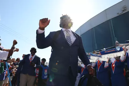 during the Gators' game against the Utah Utes on Thursday, August 31, 2023 at Rice-Eccles Stadium in Salt Lake City, Utah / UAA Communications photo by Maddie Washburn