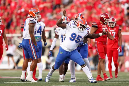 Jamari Lyons during the Gators' game against the Utah Utes on Thursday, August 31, 2023 at Rice-Eccles Stadium in Salt Lake City, Utah / UAA Communications photo by Molly Kaiser