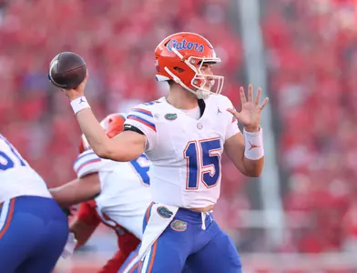 during the Gators' game against the Utah Utes on Thursday, August 31, 2023 at Rice-Eccles Stadium in Salt Lake City, Utah / UAA Communications photo by Maddie Washburn