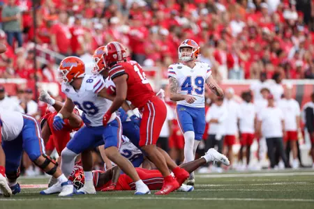 Adam Mihalek  during the Gators' game against the Utah Utes on Thursday, August 31, 2023 at Rice-Eccles Stadium in Salt Lake City, Utah / UAA Communications photo by Molly Kaiser