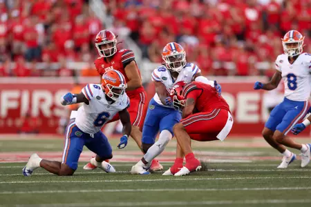 Miguel Mitchell during the Gators' game against the Utah Utes on Thursday, August 31, 2023 at Rice-Eccles Stadium in Salt Lake City, Utah / UAA Communications photo by Molly Kaiser