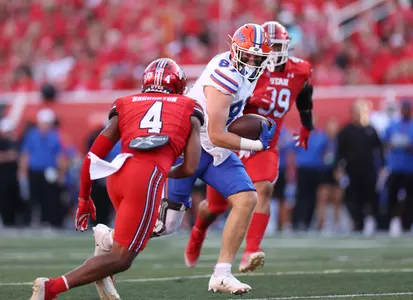 during the Gators' game against the Utah Utes on Thursday, August 31, 2023 at Rice-Eccles Stadium in Salt Lake City, Utah / UAA Communications photo by Maddie Washburn