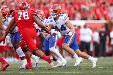 Jack Pyburn during the Gators' game against the Utah Utes on Thursday, August 31, 2023 at Rice-Eccles Stadium in Salt Lake City, Utah / UAA Communications photo by Molly Kaiser