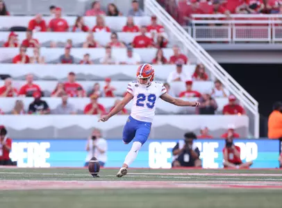 during the Gators' game against the Utah Utes on Thursday, August 31, 2023 at Rice-Eccles Stadium in Salt Lake City, Utah / UAA Communications photo by Maddie Washburn