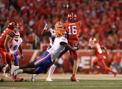 during the Gators' game against the Utah Utes on Thursday, August 31, 2023 at Rice-Eccles Stadium in Salt Lake City, Utah / UAA Communications photo by Maddie Washburn