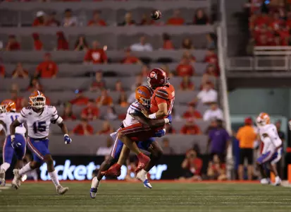 during the Gators' game against the Utah Utes on Thursday, August 31, 2023 at Rice-Eccles Stadium in Salt Lake City, Utah / UAA Communications photo by Maddie Washburn