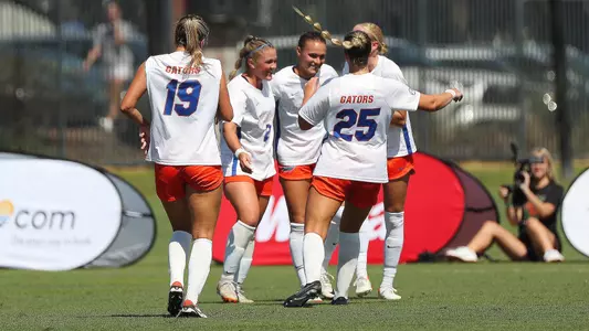 Emily Yaple celebrates her first Gator goal - 230924