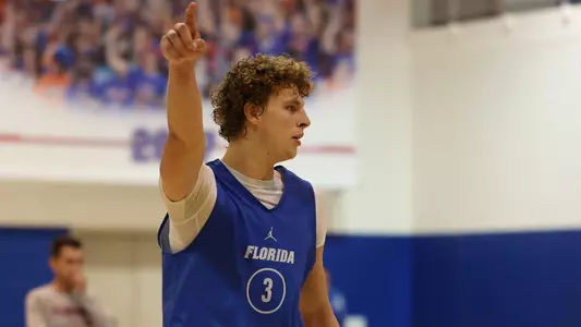 Micah Handlogten during the Gators' practice on Monday, September 25, 2023 at the basketball practice facility in Gainesville, FL / UAA Communications photo by Maddie Washburn