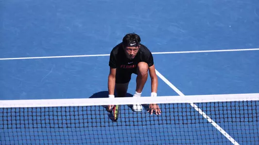 during the Gators' match against the UCF Knights on Sunday, October 29, 2023 at Linder Stadium at Ring Tennis Complex in Gainesville, FL / UAA Communications photo by Nicole Scharff