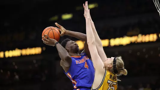 Tyrese Samuel during the Gators' game against the Missouri Tigers on Saturday, January 20, 2024 at Mizzou Arena in Columbia, MO / UAA Communications photo by Maddie Washburn
