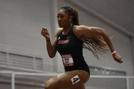 during the Razorback Invitational on Friday, January 26, 2024 at Randal Tyson Track in Fayetteville, Ark. / UAA Communications photo by Gabriella Whisler