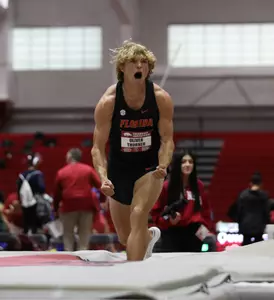 during the Razorback Invitational on Friday, January 26, 2024 at Randal Tyson Track in Fayetteville, Ark. / UAA Communications photo by Gabriella Whisler
