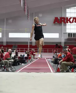 during the Razorback Invitational on Friday, January 26, 2024 at Randal Tyson Track in Fayetteville, Ark. / UAA Communications photo by Gabriella Whisler