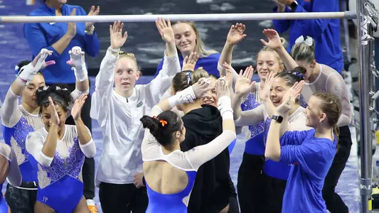 Florida celebrates Victoria Nguyen's uneven bars routine - 240223