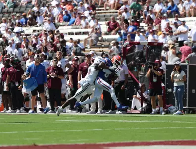 during the Gators' game against the Mississippi State Bulldogs on Saturday, September 21, 2024 at Davis Wade Stadium in Starkville, Miss. / UAA Communications photo by Nicole Scharff