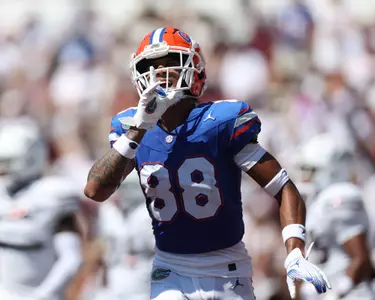 during the Gators' game against the Texas A&M Aggies on Saturday, September 21, 2024 at Ben Hill Griffin Stadium in Gainesville, Fla. / UAA Communications photo by Maddie Washburn