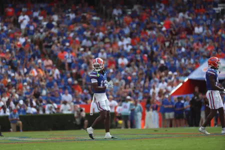 during the Gators' game against the Aggies on Saturday, September 14, 2024 at Ben Hill Griffin Stadium in Gainesville, Fla. / UAA Communications photo by Trenton Bardi