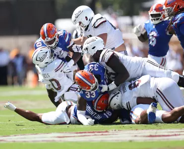during the Gators' game against the Texas A&M Aggies on Saturday, September 21, 2024 at Ben Hill Griffin Stadium in Gainesville, Fla. / UAA Communications photo by Maddie Washburn