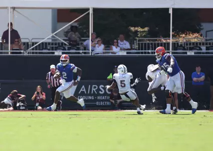 during the Gators' game against the Mississippi State Bulldogs on Saturday, September 21, 2024 at Davis Wade Stadium in Starkville, Miss. / UAA Communications photo by Nicole Scharff