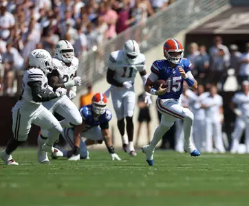 during the Gators' game against the Texas A&M Aggies on Saturday, September 21, 2024 at Ben Hill Griffin Stadium in Gainesville, Fla. / UAA Communications photo by Maddie Washburn