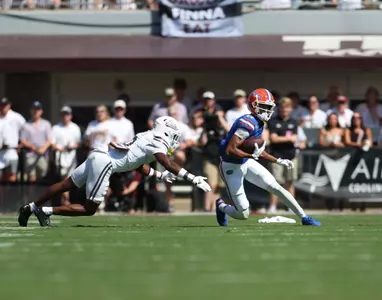 during the Gators' game against the Texas A&M Aggies on Saturday, September 21, 2024 at Ben Hill Griffin Stadium in Gainesville, Fla. / UAA Communications photo by Maddie Washburn