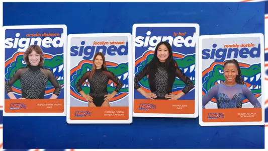 Fall 2024 gymnastics signees - Ly Bui, Amelia Disidore, Maddy Dorbin, Jocelyn Sasson