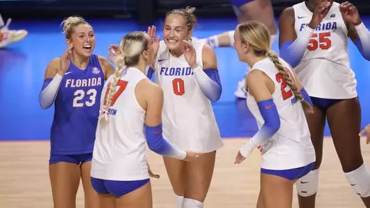 during the Gators' match against the Ohio State Buckeyes on Sunday, September 8, 2024 at Exactech Arena at the Stephen C. O'Connell Center in Gainesville, Fla. / UAA Communications photo by Katie Park