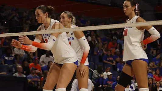 during the Gators' match against the Old Miss Rebels on Sunday, November 3, 2024 at Exactech Arena at the Stephen C. O'Connell Center in Gainesville, Fla. / UAA Communications photo by Hayli Balgobin