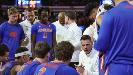 Florida Men's Basketball Huddle