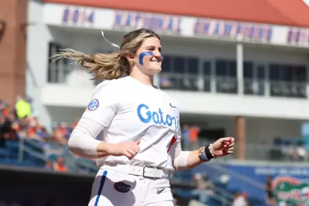 during the Gators' game against the UIC Flames on Sunday, February 25, 2024 at Katie Seashole Pressly Softball Stadium in Gainesville, FL / UAA Communications photo by Kitty Stoll