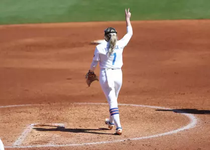 during the Gators' game against the UIC Flames on Sunday, February 25, 2024 at Katie Seashole Pressly Softball Stadium in Gainesville, FL / UAA Communications photo by Catherine McCarthy