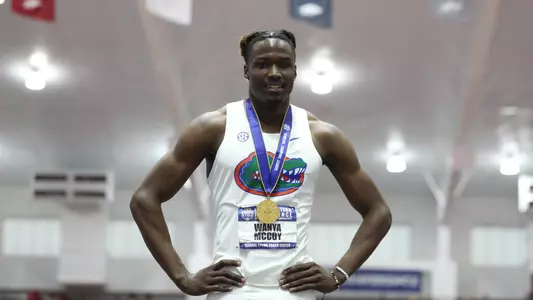 Wanya McCoy Podium at 2024 SEC Indoor Championships