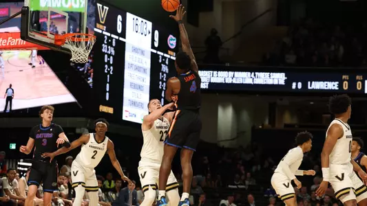 Tyrese Samuel during the Gators' game against the Vanderbilt Commodores on Saturday, March 9, 2024 at Memorial Gymnasium in Nashville, TN / UAA Communications photo by Maddie Washburn