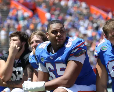 during the Gators' Orange & Blue Game on Saturday, April 13, 2024 at Ben Hill Griffin Stadium in Gainesville, Fla. / UAA Communications photo by Ashley Ray