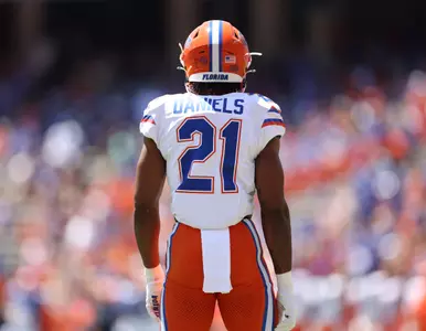 during the Gators' Orange & Blue Game on Saturday, April 13, 2024 at Ben Hill Griffin Stadium in Gainesville, Fla. / UAA Communications photo by Ashley Ray