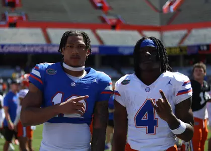 during the Gators' Orange & Blue Game on Saturday, April 13, 2024 at Ben Hill Griffin Stadium in Gainesville, Fla. / UAA Communications photo by Ashley Ray