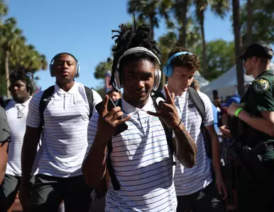 during the Gators' Orange and Blue Game  on Saturday, April 13, 2024 at Ben Hill Griffin Stadium in Gainesville, Fla. / UAA Communications photo by Ashley Ray