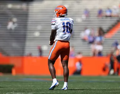 during the Gators' Orange & Blue Game on Saturday, April 13, 2024 at Ben Hill Griffin Stadium in Gainesville, Fla. / UAA Communications photo by Ashley Ray