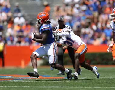 during the Gators' Orange & Blue Game on Saturday, April 13, 2024 at Ben Hill Griffin Stadium in Gainesville, Fla. / UAA Communications photo by Ashley Ray
