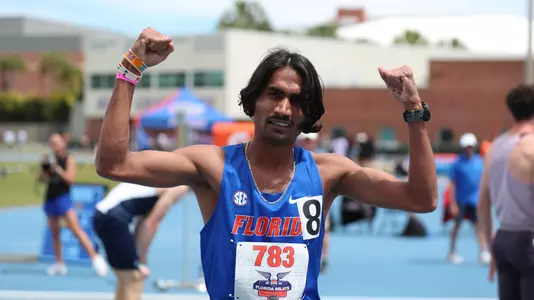 during the Florida Pepsi Relays on Saturday, March 30, 2024 at Percy Beard Track at James G. Pressly Stadium in Gainesville, Fla. / UAA Communications photo by Gabriella Whisler