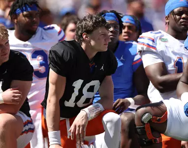 during the Gators' Orange & Blue Game on Saturday, April 13, 2024 at Ben Hill Griffin Stadium in Gainesville, Fla. / UAA Communications photo by Ashley Ray