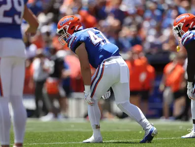 during the Gators' Orange & Blue Game on Saturday, April 13, 2024 at Ben Hill Griffin Stadium in Gainesville, Fla. / UAA Communications photo by Ashley Ray