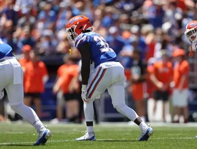 during the Gators' Orange & Blue Game on Saturday, April 13, 2024 at Ben Hill Griffin Stadium in Gainesville, Fla. / UAA Communications photo by Ashley Ray