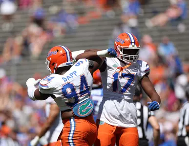 during the Gators' Orange & Blue Game on Saturday, April 13, 2024 at Ben Hill Griffin Stadium in Gainesville, Fla. / UAA Communications photo by Ashley Ray